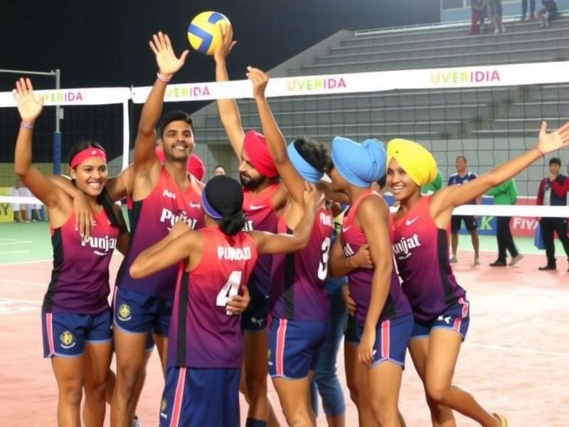 Indian Players Celebrating in Punjabi Volley Stars